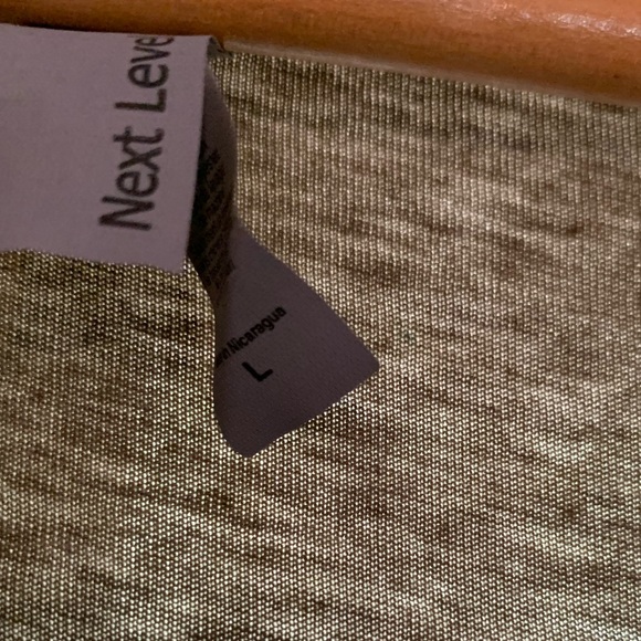 Next Level- Womens size Large, TABERNACLE ATLANTA, Hunter green v-neck. - Picture 4 of 4